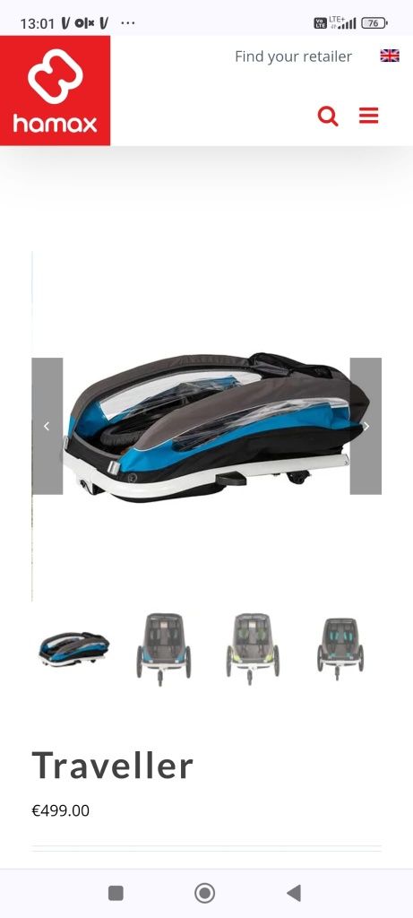 Hamax Traveller 2w1 przyczepka rowerowa dla 2 dzieci