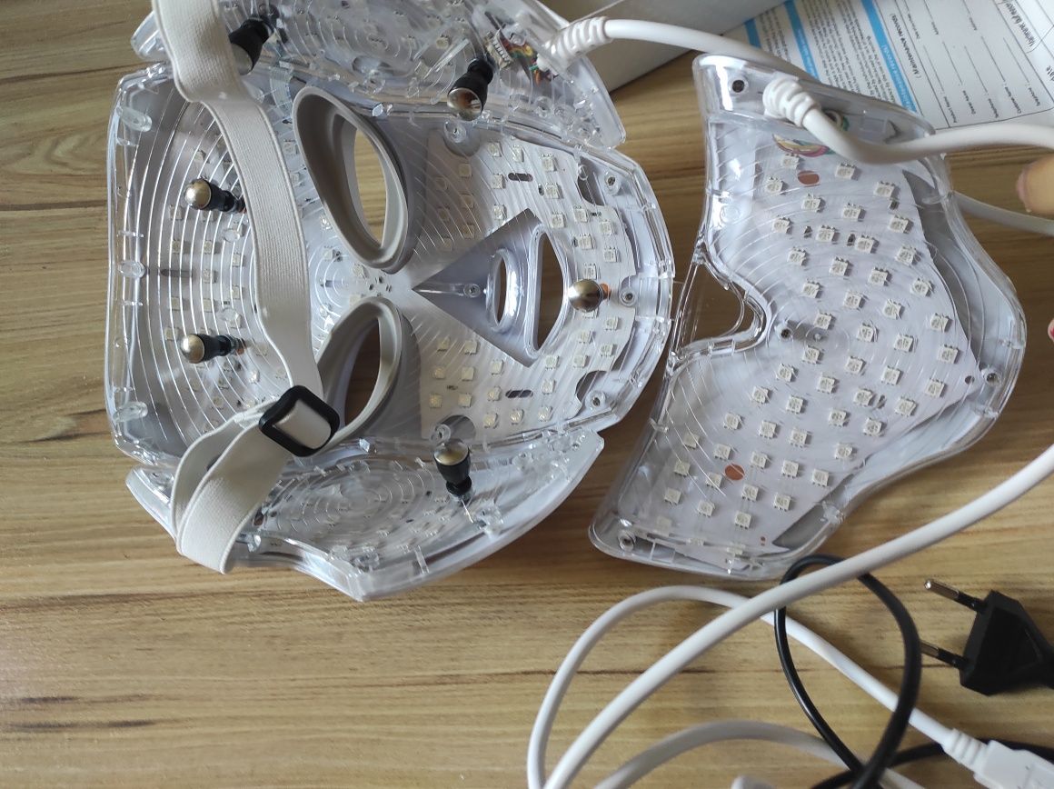 maska led na twarz i szyję 7 kolorów