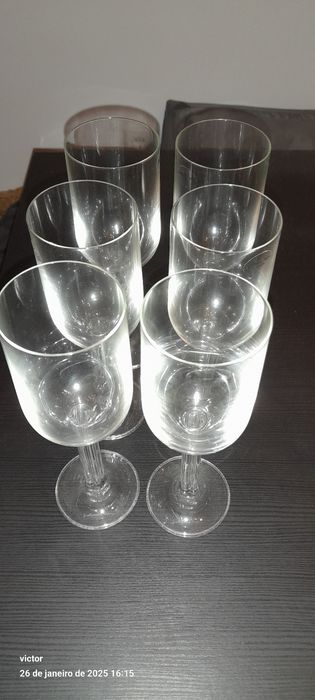 Conjunto de copos de cristal