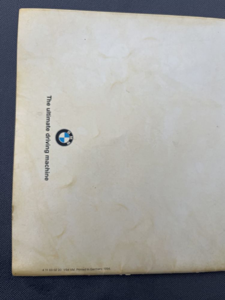 Prospekt broszura bmw e-36 seria 3 1994