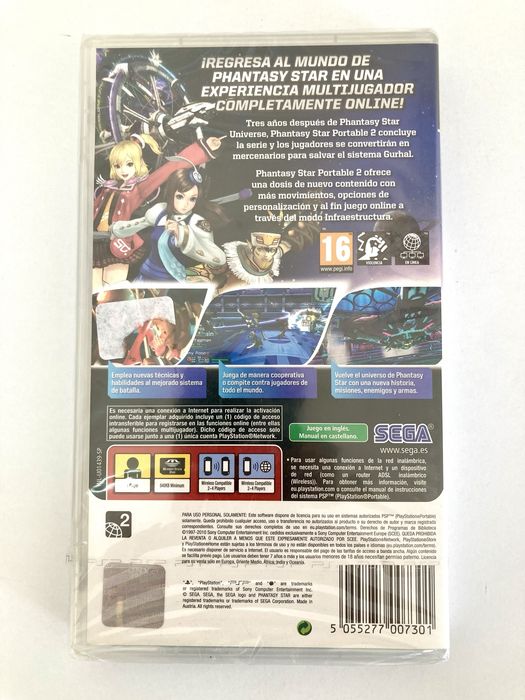 Phantasy Star Portable 2 (Selado, Novo) - PSP
