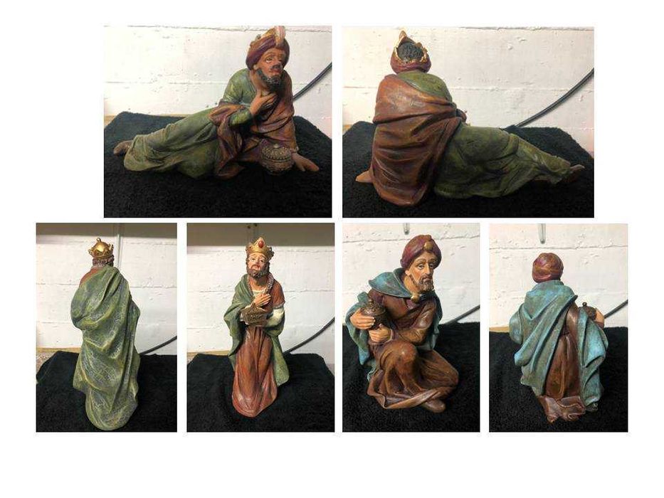 Presépio Completo com Figuras + Árvore Iluminada + Pai Natal