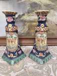 Par castiçais porcelana chinesa
