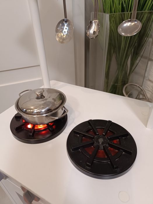 Kuchnia zabawkowa dziecięca biała drewniana