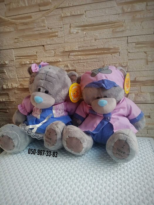 Мягкая игрушка мишка Тедди в одежде, плюшевый Тедди