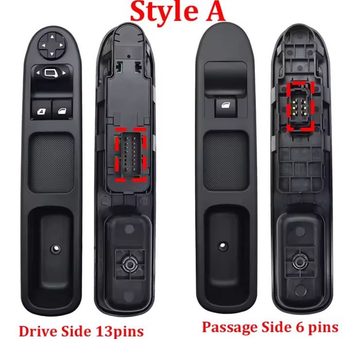 Comando Botão Interruptor Vidros Peugeot 207/207SW/207cc, Citroen C3