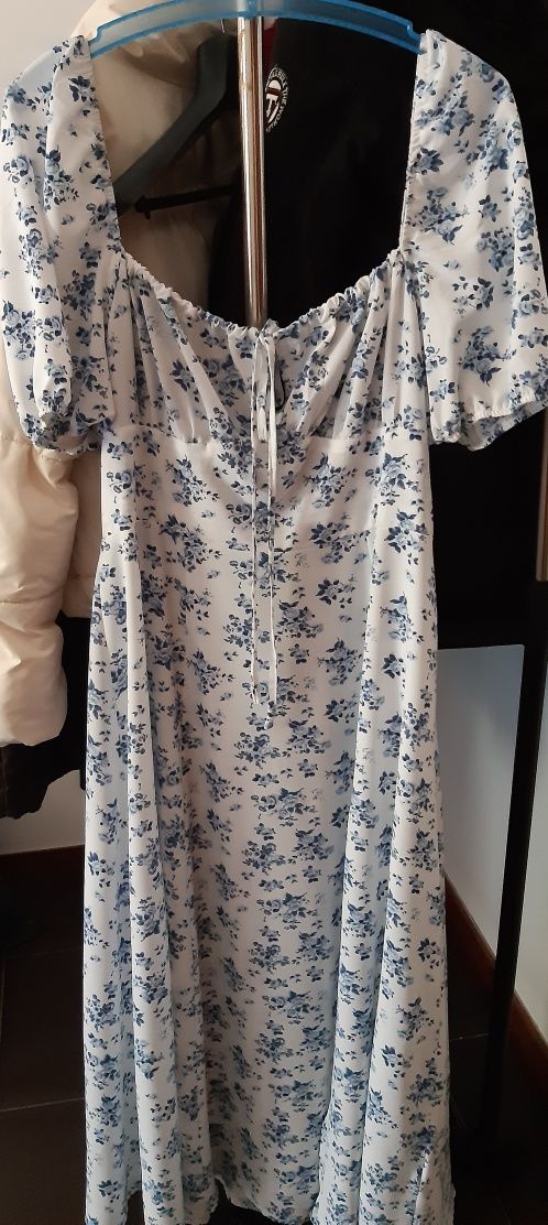 Vestido comprido florido shein tam L