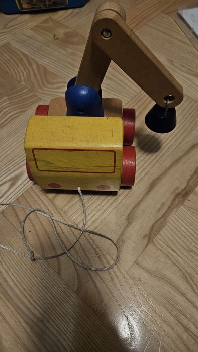 Auto drewniany dźwig dla dzieci masywna zabawka