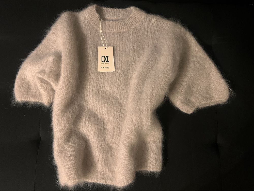 Sweter z krótkim rękawem  moher moherowy uni