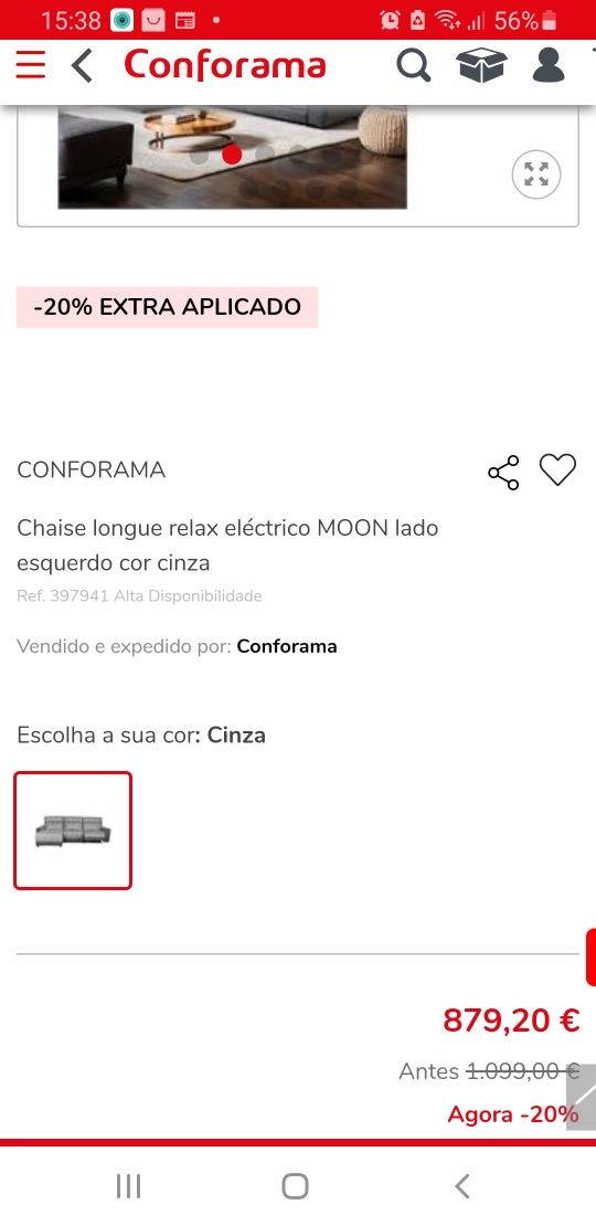 Sofá conforma Relax Moon