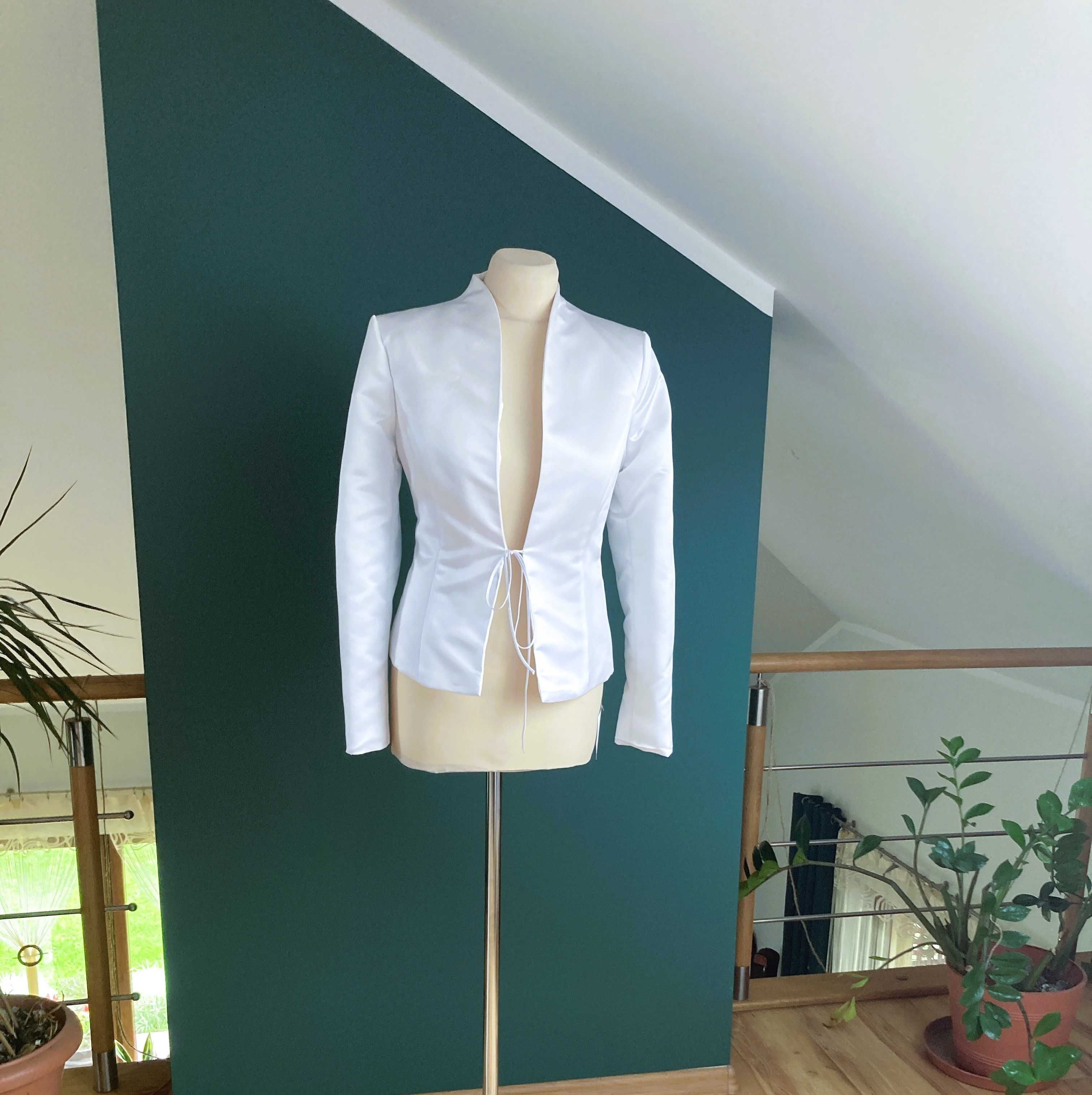 Białe, ciepłe bolerko r. M, XL i XXXXL, jak nowe, wyprzedaż