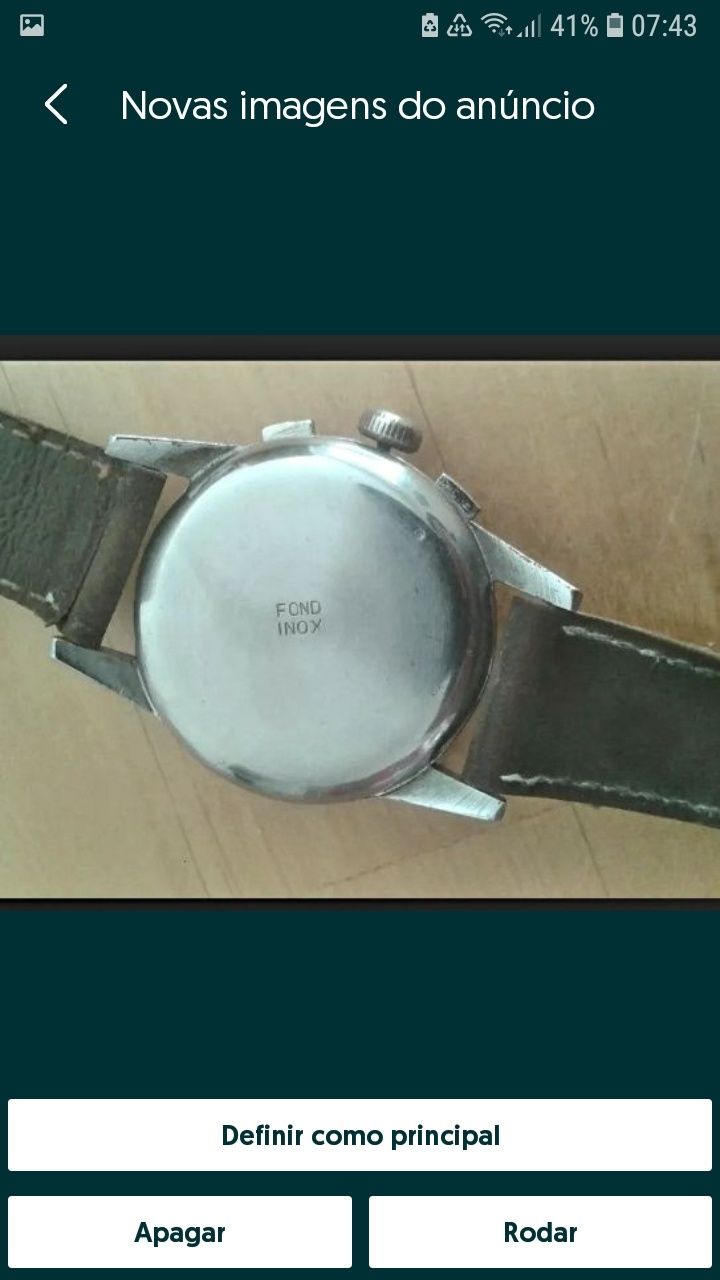 Cauny Geneve cronografo ,unico,movimento landeron ,aço, coleção