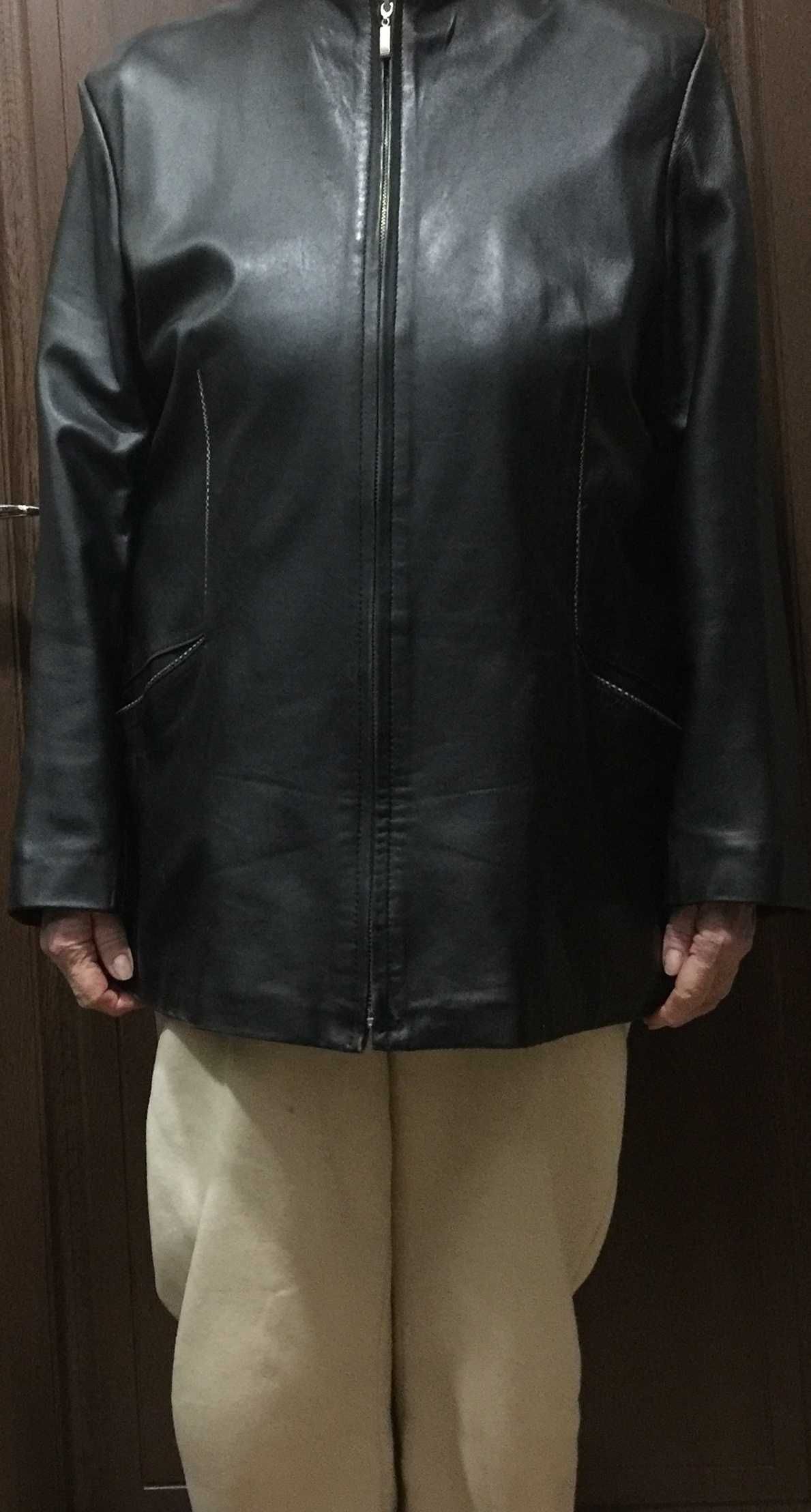 Кожаная куртка  большого размера Турция  б/у в отличном состоянии