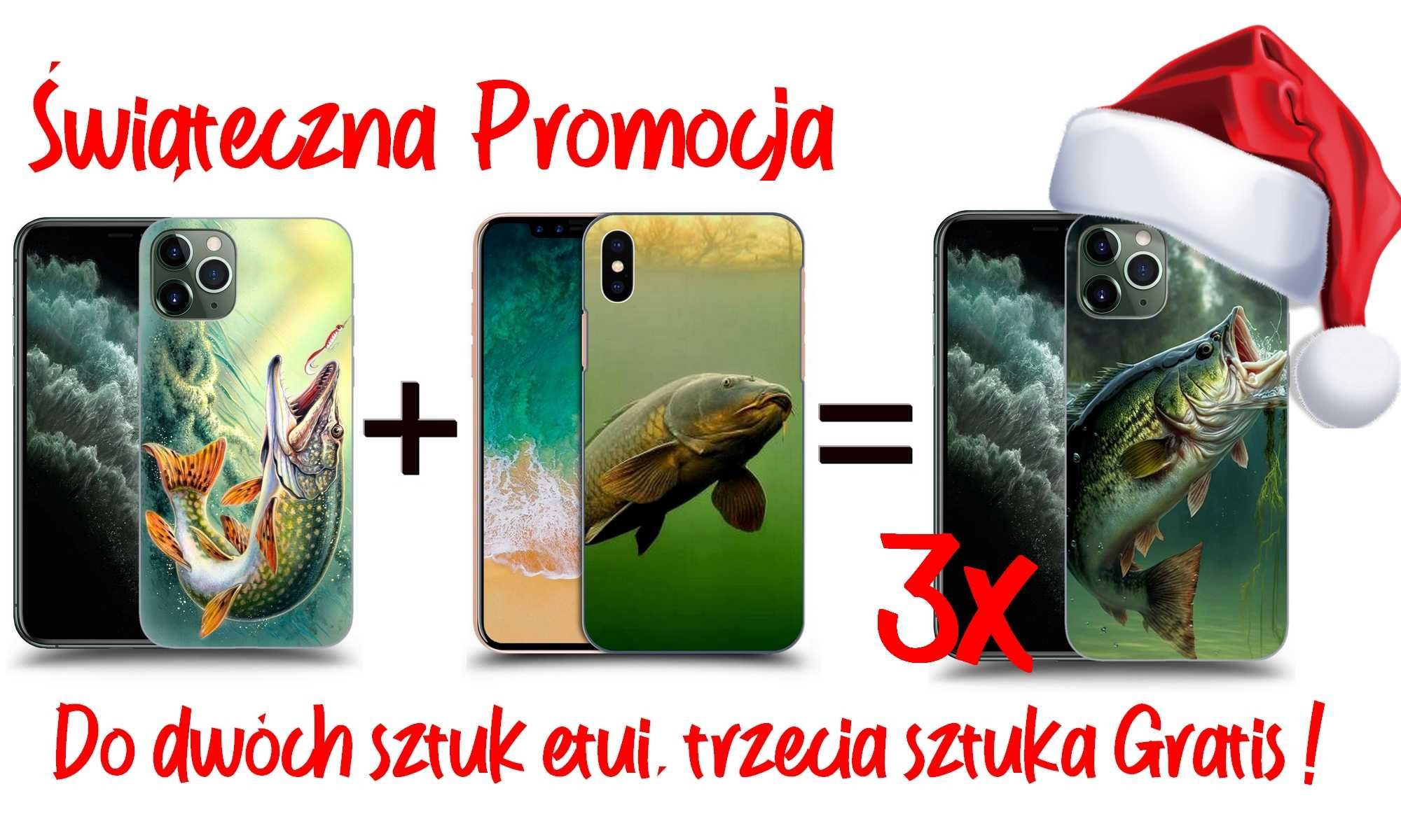 Etui zamykane z motywem wędkarskim dla telefonów Samsung Huawei Xiaomi