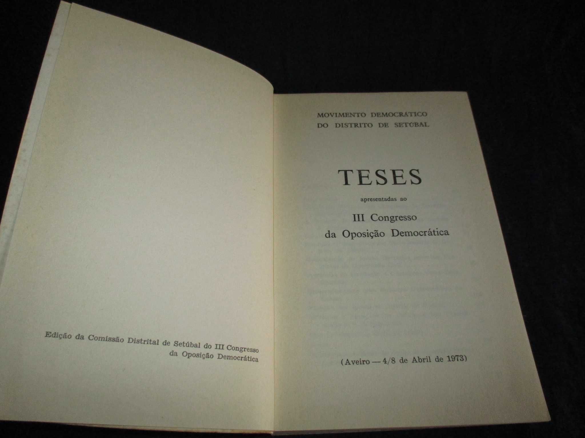 Livro Teses do Movimento Democrático do Distrito de Setúbal