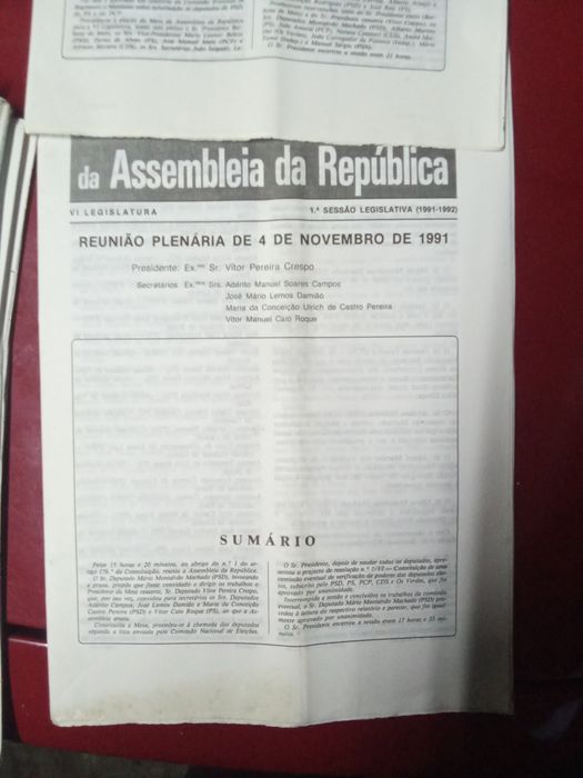 Diário Republica. Plenário da VI legislatura!
