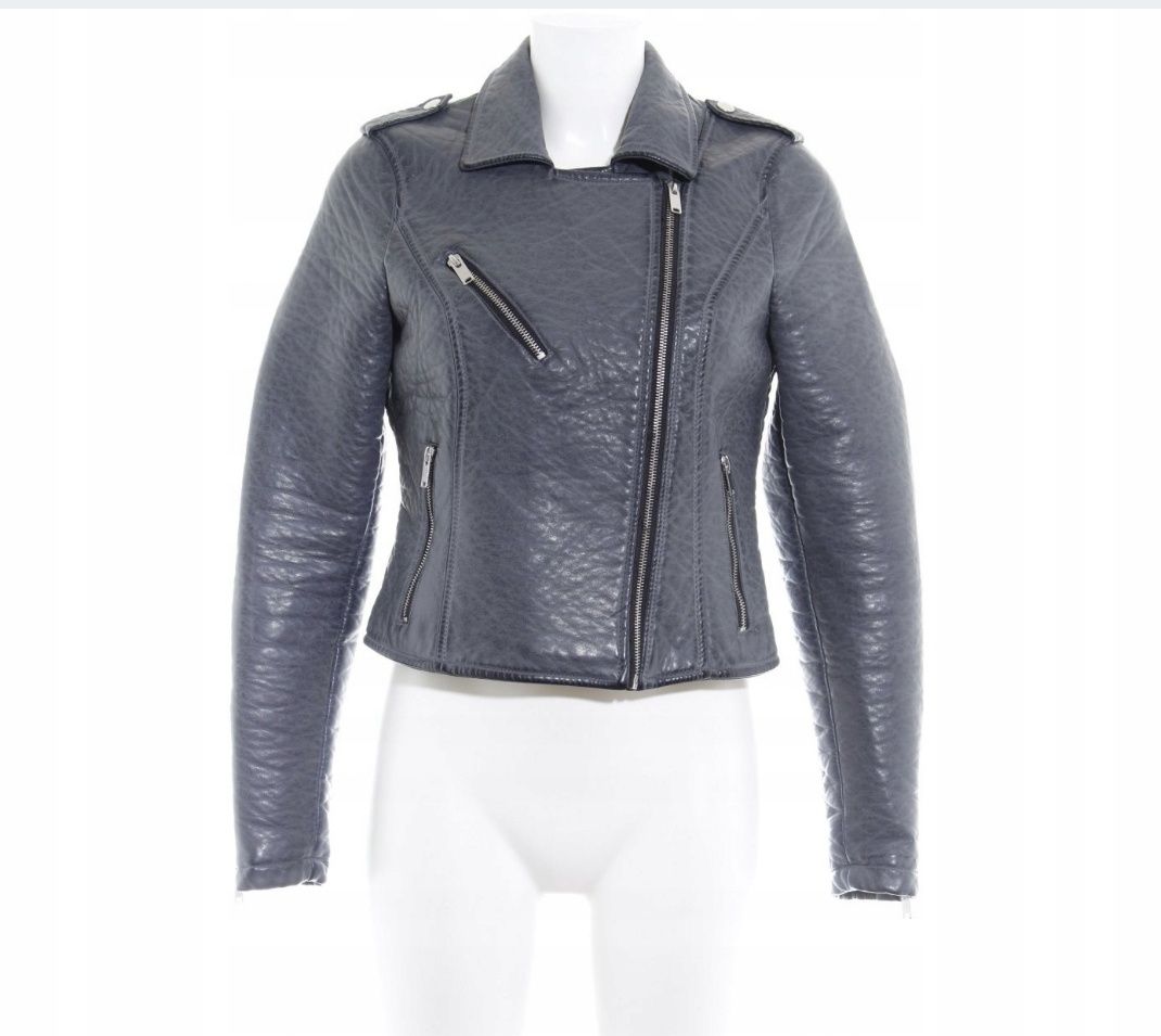 VERO MODA ramoneska skóra  Kurtka typu biker 36 S 38 M szary