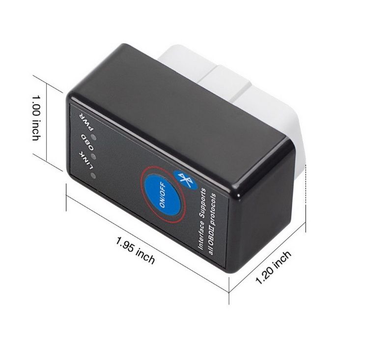 Адаптер ELM327 mini Bluetooth с кнопкой on/off OBD2 Версия 1.5 OBD2