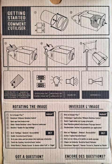 Projektor do smartfona - stylowy, retro smarthopne projector 2.0