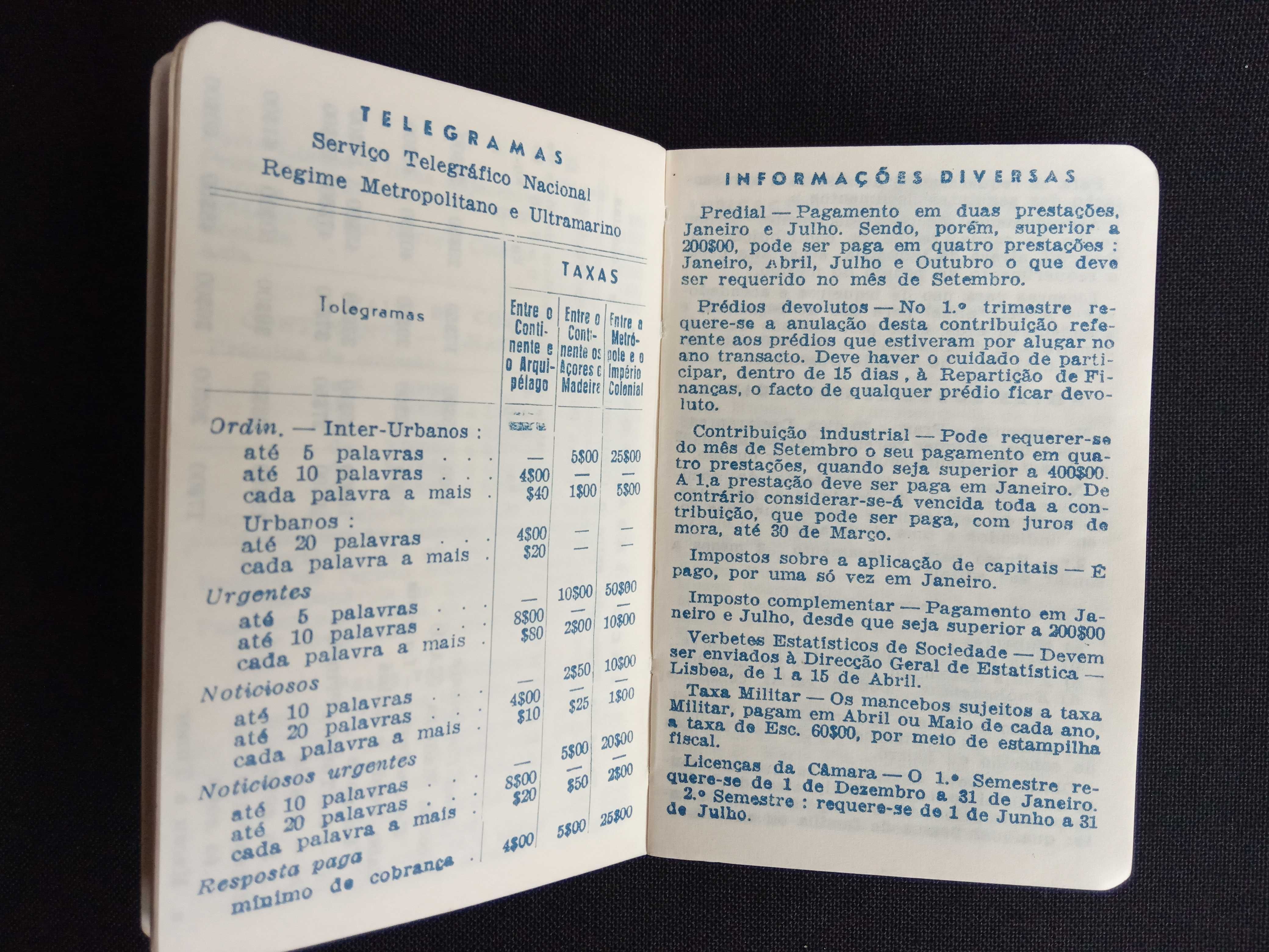 Agenda de bolso 1961