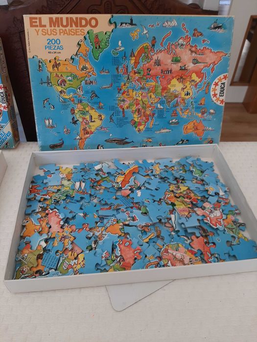 Puzzle em Espanhol El Mundo Y Sus Paises