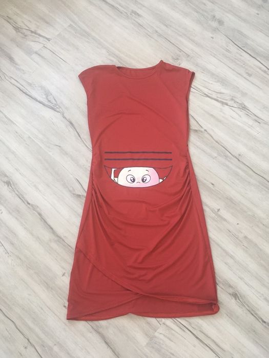 Nowa bordowa sukienka ciążowa rozm.S