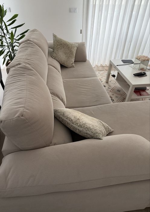 Sofa de cor creme