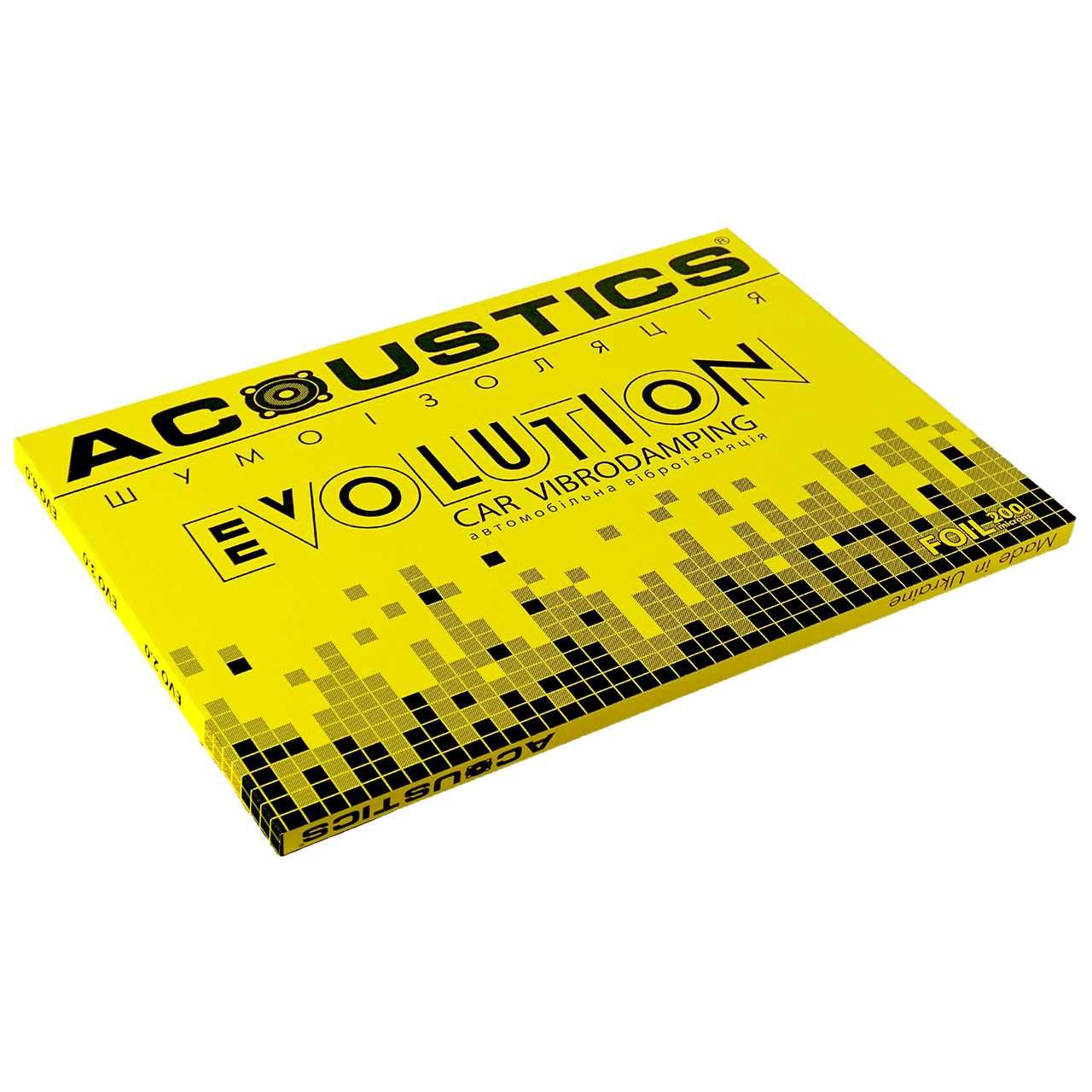 Шумоизоляция Авто Acoustics EVOLUTION 2 мм лист 70х50 см Фольга 200 мк