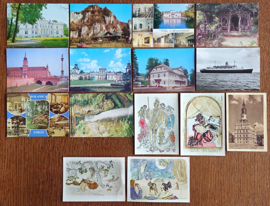 Pocztówki Polskie z XX w 15 szt