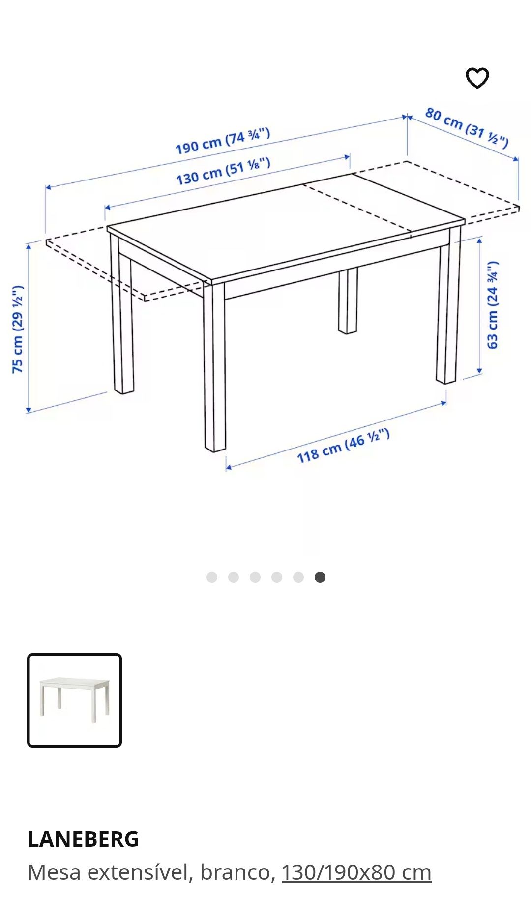 Vendo mesa IKEA em bom estado