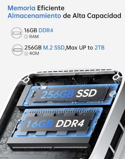 ACEMAGICIAN V1 Mini PC Intel Alder Lake-N97 (até 3,6 GHz), 16 GB DDR4