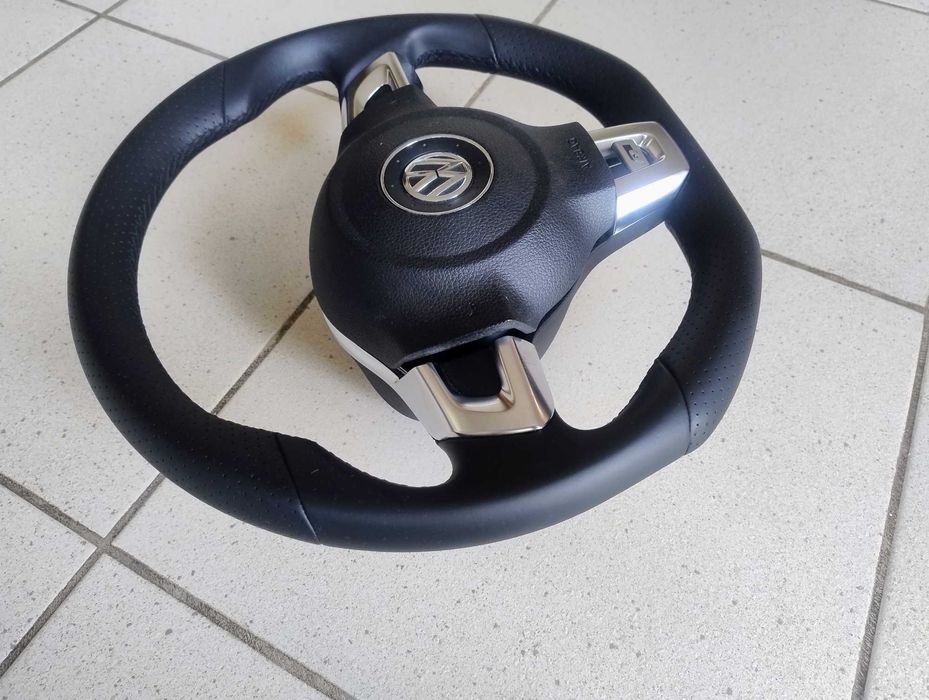 Kierownica R-Line Nowa Czarna Skóra   VW golf Scirocco Polo 6R
