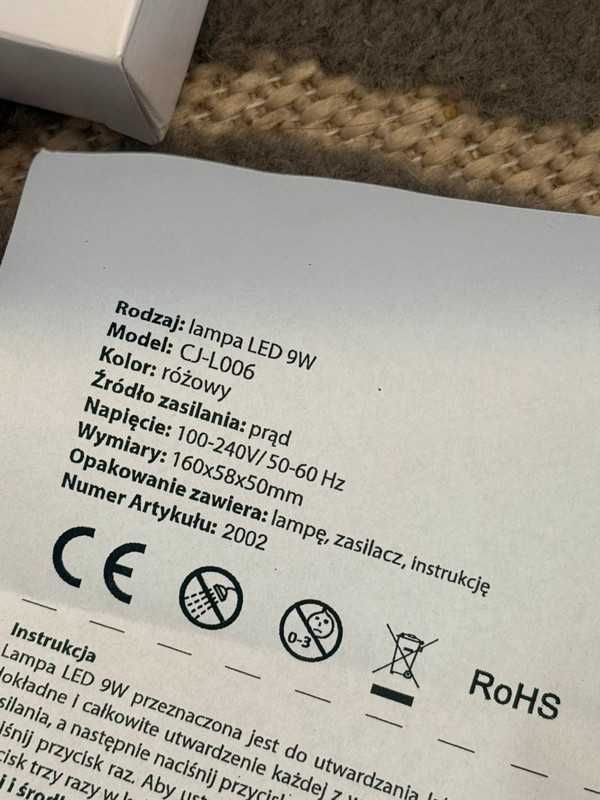 Lampa UV mostek podróżna mała do utwardzania paznokci 9W hybryd