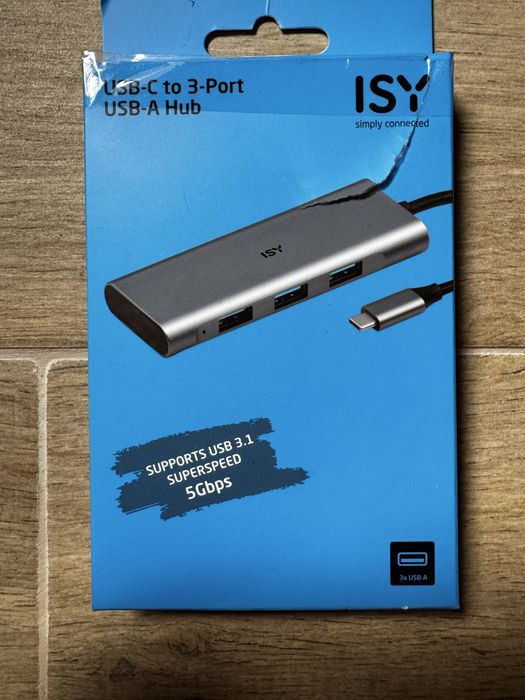 Адаптер USB-C to 3 port USB A, адаптер 3 порта