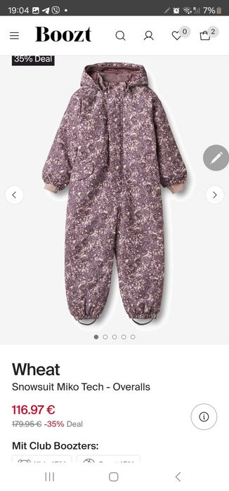 Wheat зимній комбінезон для дівчинк reima