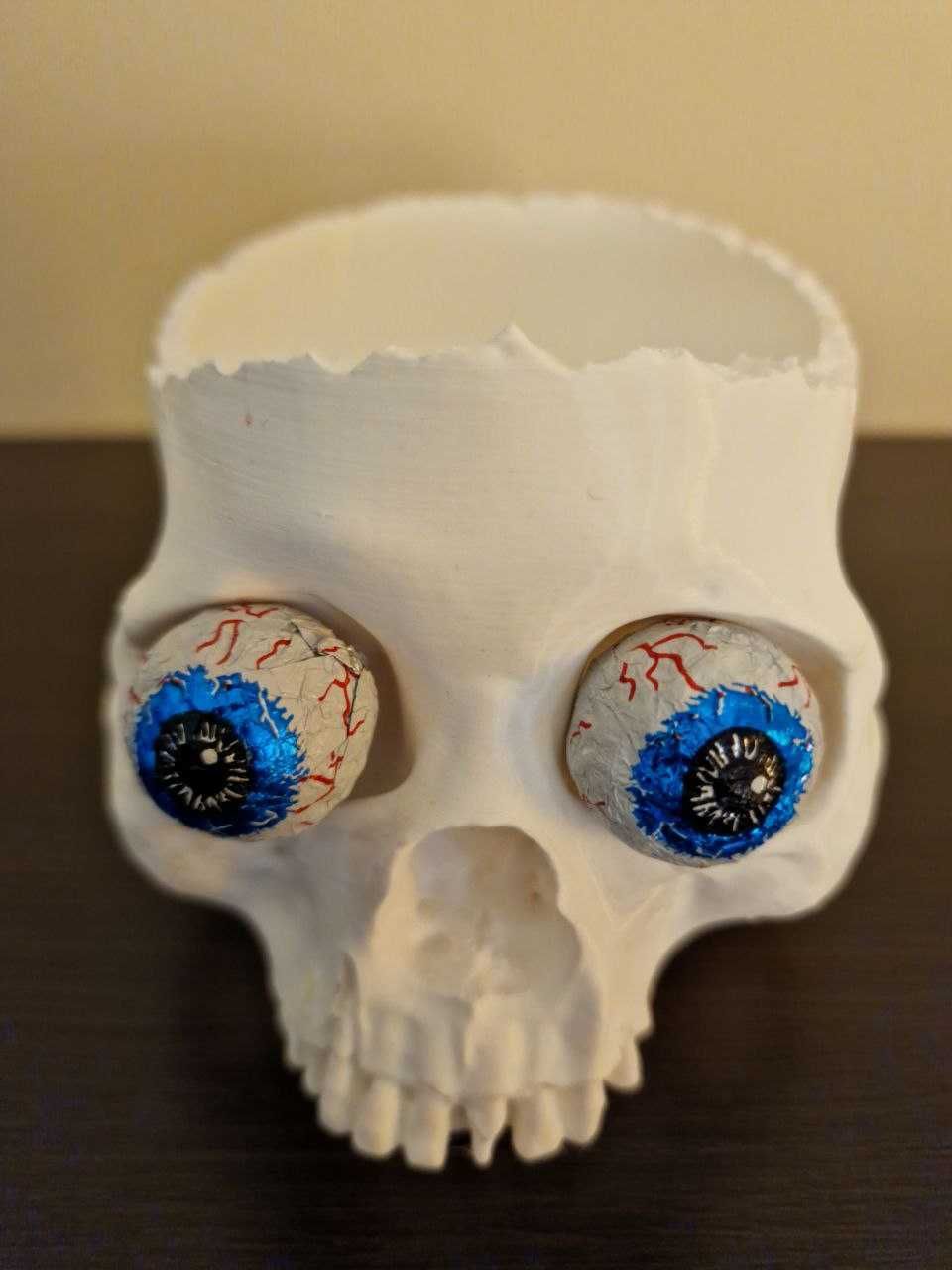 Czacha pojemnik/koszyk na cukierki/słodycze SKULL CANDY 3D