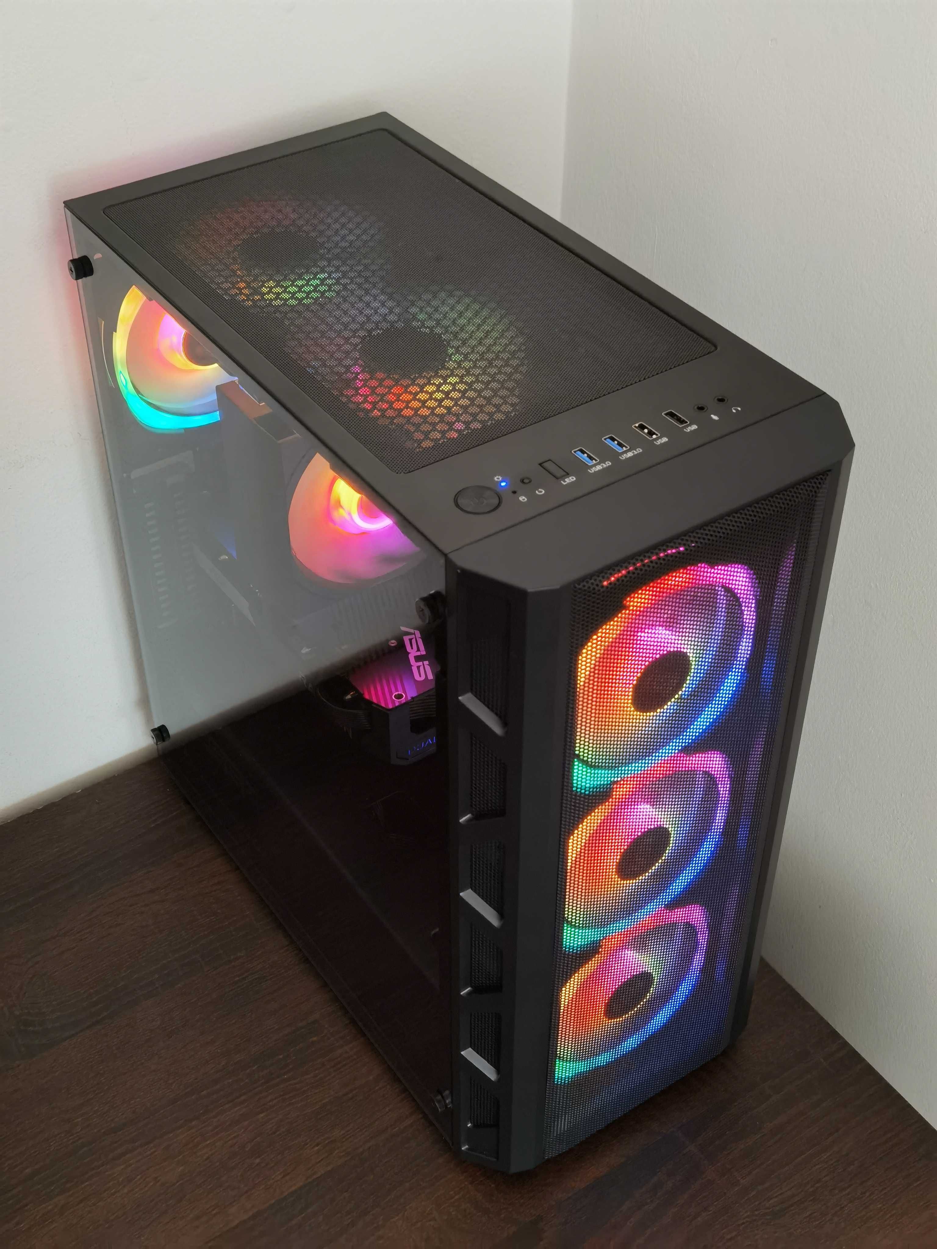 Ryzen 5 5600, RX 6600, 32GB RAM, 1TB SSD - Komputer do gier RGB