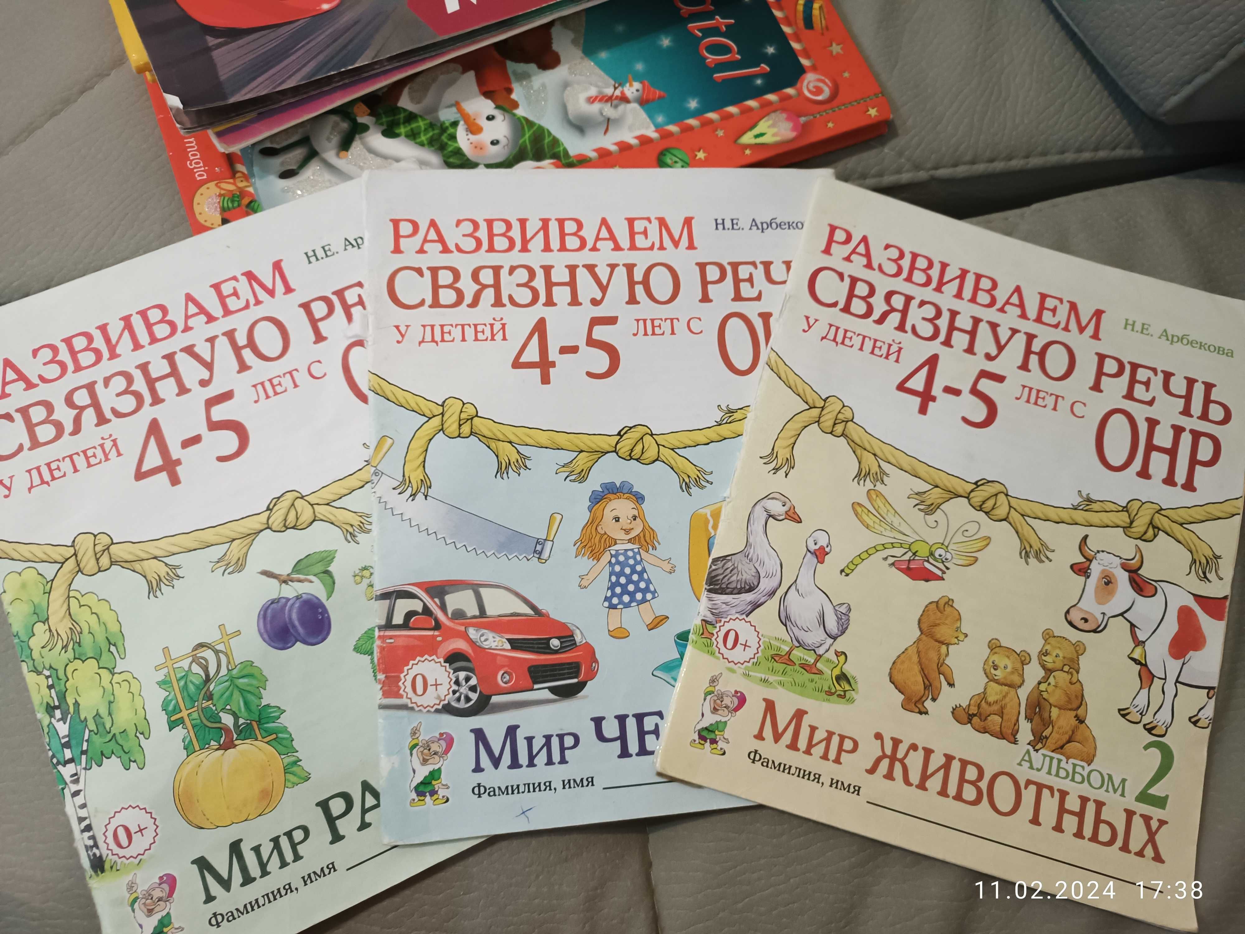 Conjunto dos livros russos e jogos 2-6anos rus