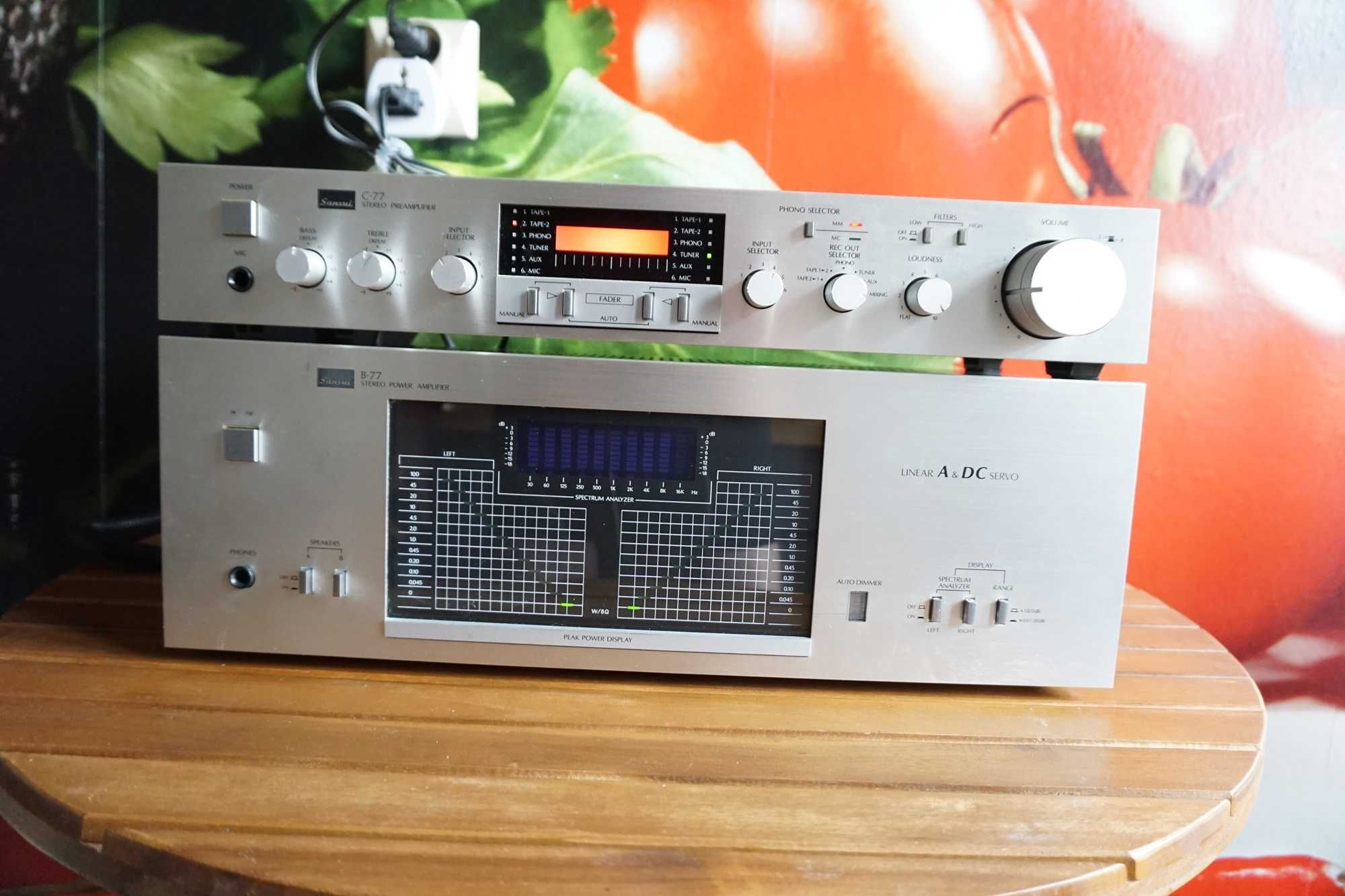 Sansui B-77 i C-77 Wzmacniacz oraz przedwzmacniacz