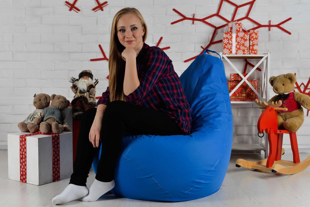 Бескаркасное кресло мешок груша been bag XL 125x75. Мягкий пуф. Мебель