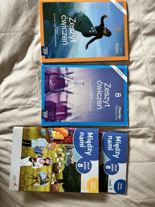 Nowa Era- kl 8- zeszyt ćwiczeń fizyka, chemia, jezyk polski