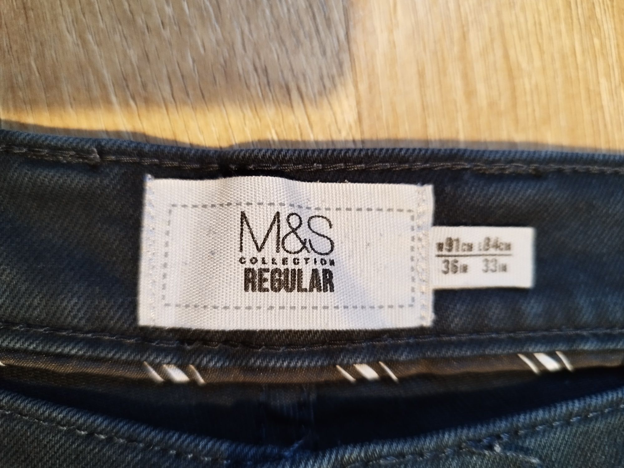 Spodnie męskie Jeansy M&S 36/33 granatowe jak nowe