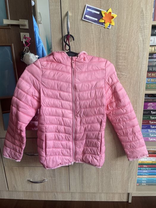 Kurtka pikowana 152 różowa