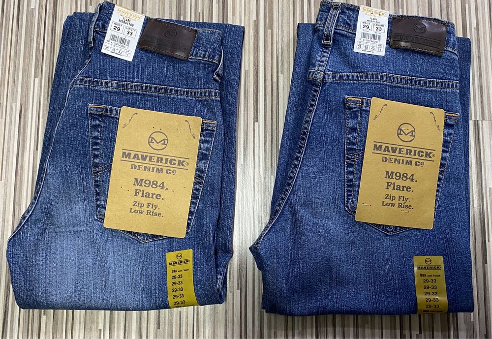 Spodnie damskie jeans 29/33 pas 72 cm komplet 2 pary Lee dzwony nowe