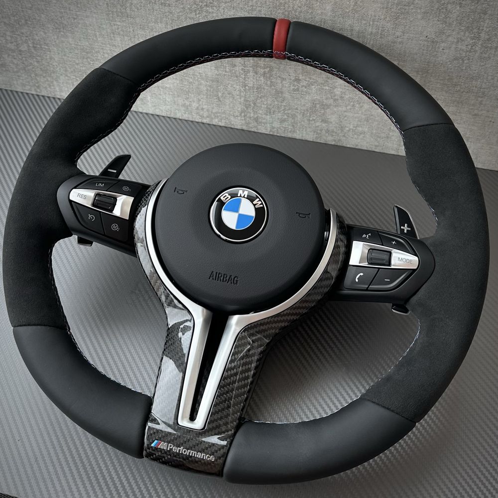 М руль BMW x5 f10 f15 f25 f30 f32 f20 f22 f01 m performance алькантара