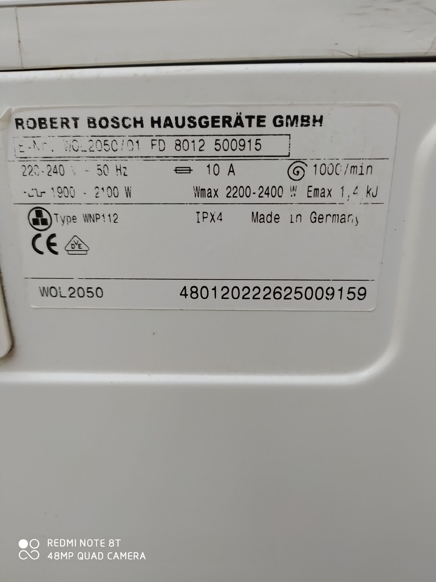 Стиральная машина Bosch Wol 2050 Made in Germany Original  босш