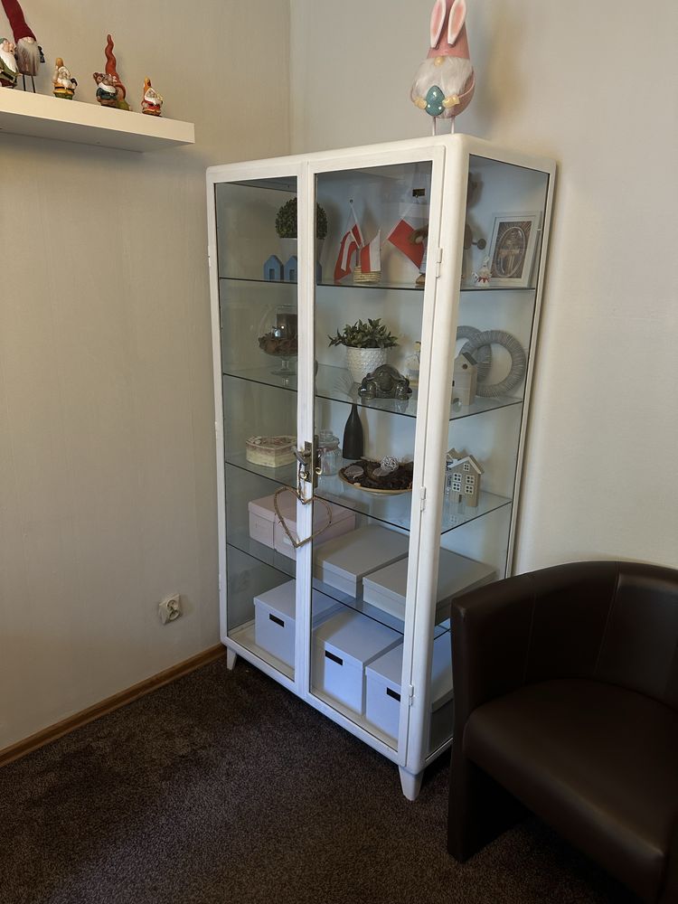 Szafa lekarska, industrialna SPOINA Lublin PRL metalowa