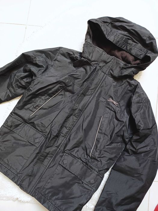 Świetna chłopięca ocieplana kurtka z odpinanym kapturem 158 164 ciepła