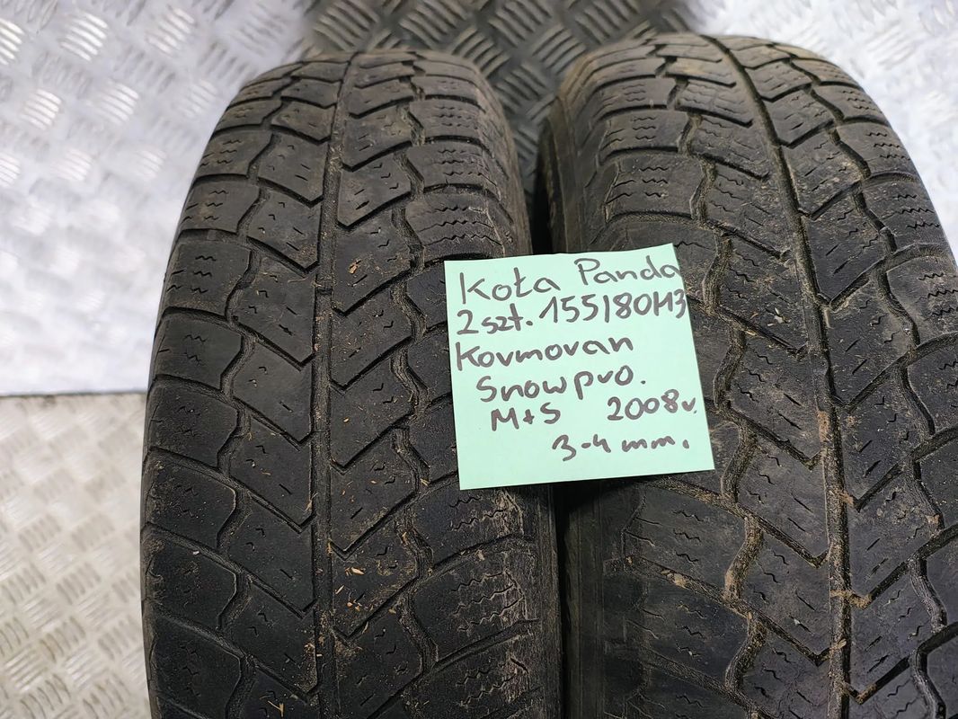 koła 2szt panda 155/80 R13 M+S 3-4mm 2008r