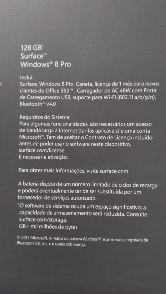 Surface Windows 8 Pro 128 GB